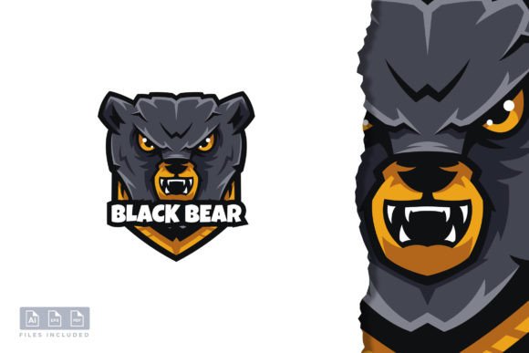 Black Bear: The Ultimate E-sport Mascot Logo for Your Team