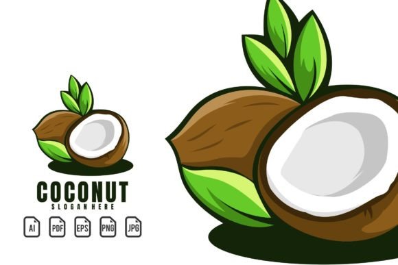 Coconut Mascot Logo: A Playful Vector Template for Bold Brands