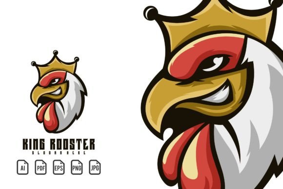 King Rooster Mascot Logo: A Bold Asset for Your Brand