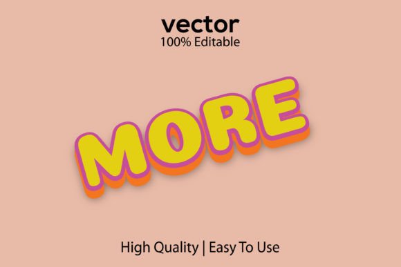 More Editable Vector Text Effect: 3D Depth and Modern Appeal