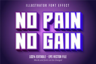 No Pain No Gain Editable Text Effect: A Designer's Secret Weapon