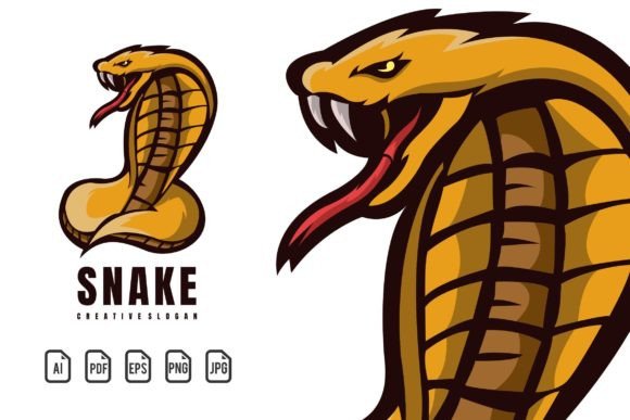Snake Mascot Logo: A Bold Vector Template for Gaming and Sports Brands