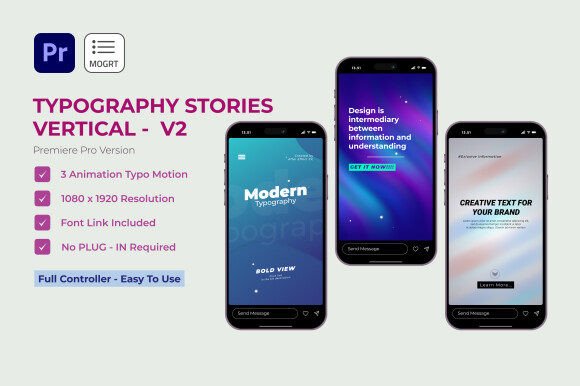 Typography Stories V2 | Premiere Pro