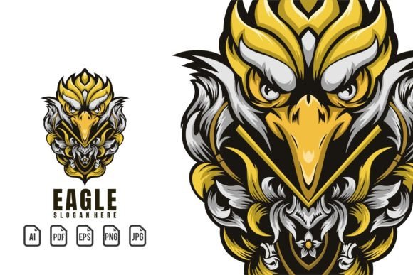 Unleash Bold Branding with an Eagle Head Vintage Logo Template