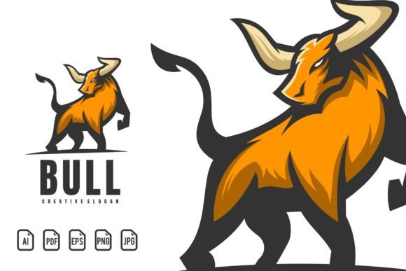Unleash Power: The Bull Mascot Logo Template