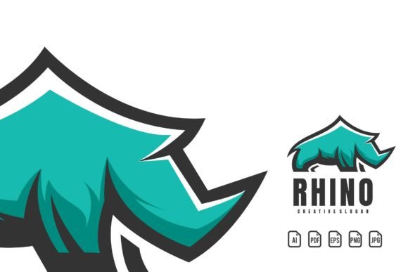 Unleash Powerful Branding with the Rhino Mascot Logo Template