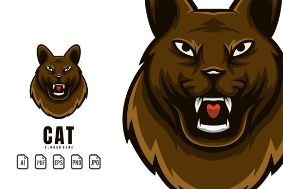 Unleash Your Brand's Personality with a Dynamic Cat Mascot Logo