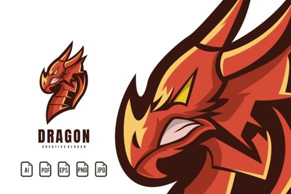 Unleash Your Brand: The Dragon Mascot Logo Template