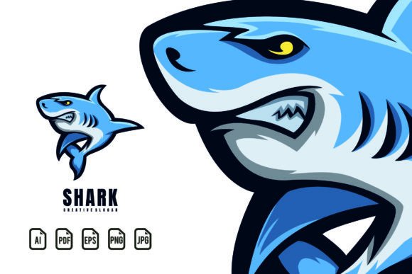Unleash Your Brand: The Shark Mascot Logo Template