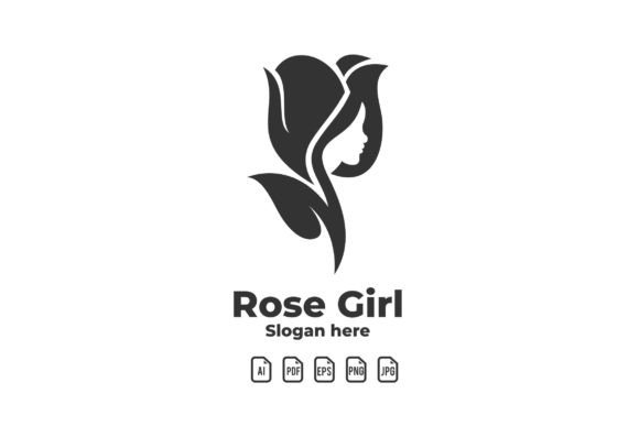 Unlock Your Brand's Edge with the Rose Girl Mascot Logo